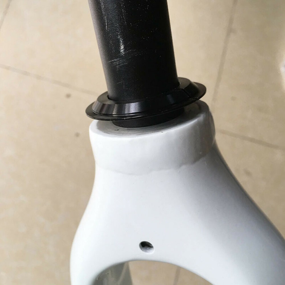 Black Fork Adapter Ring 50.5x29.9mm Tapered Steerer Replacement