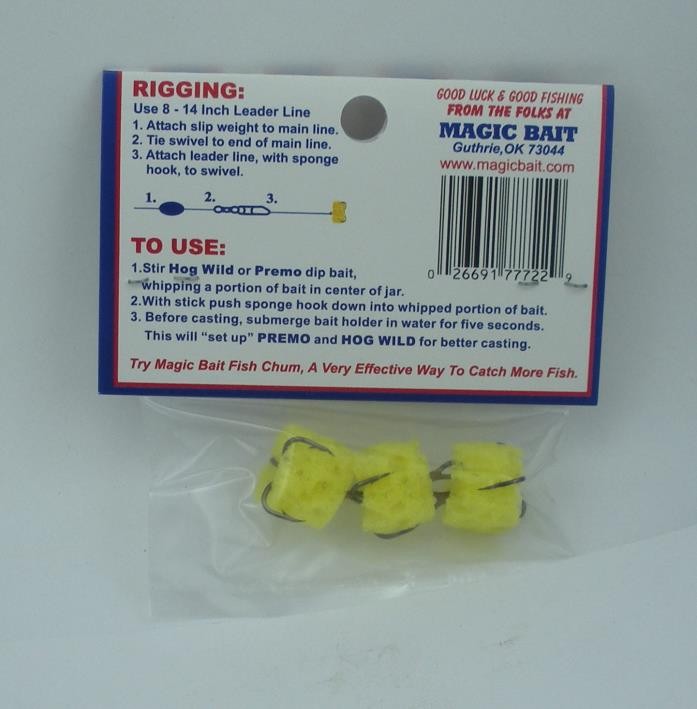 Magic Bait 22-48 7721 Catfish Size 6 Sponge Treble Hooks