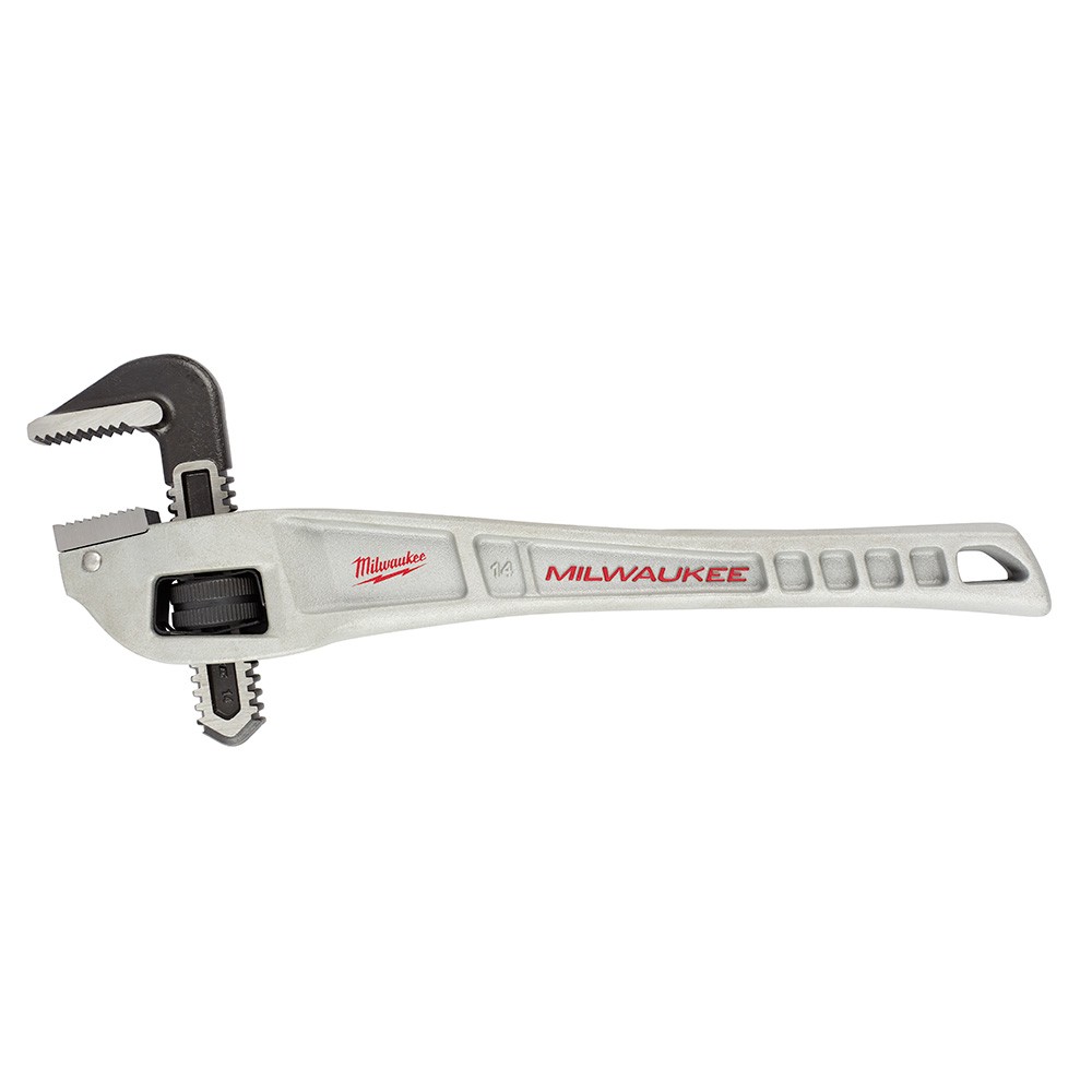 Milwaukee 48-22-7184 14" Aluminum Offset Pipe Wrench, 2" Jaw Capacity