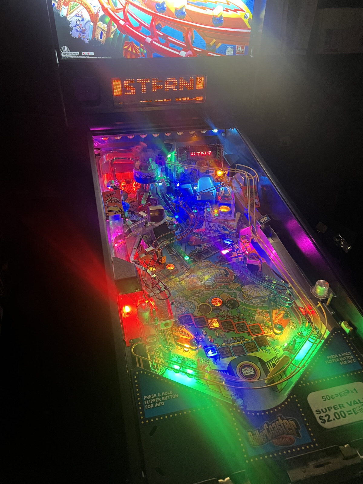 ROLLERCOASTER TYCOON - NON GHOSTING Lighting Kit SUPER BRIGHT PINBALL LED KIT