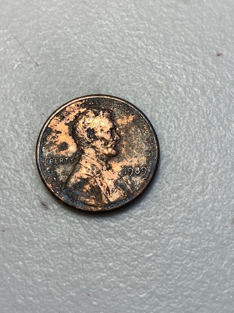 1989 lincoln penny no mint mark