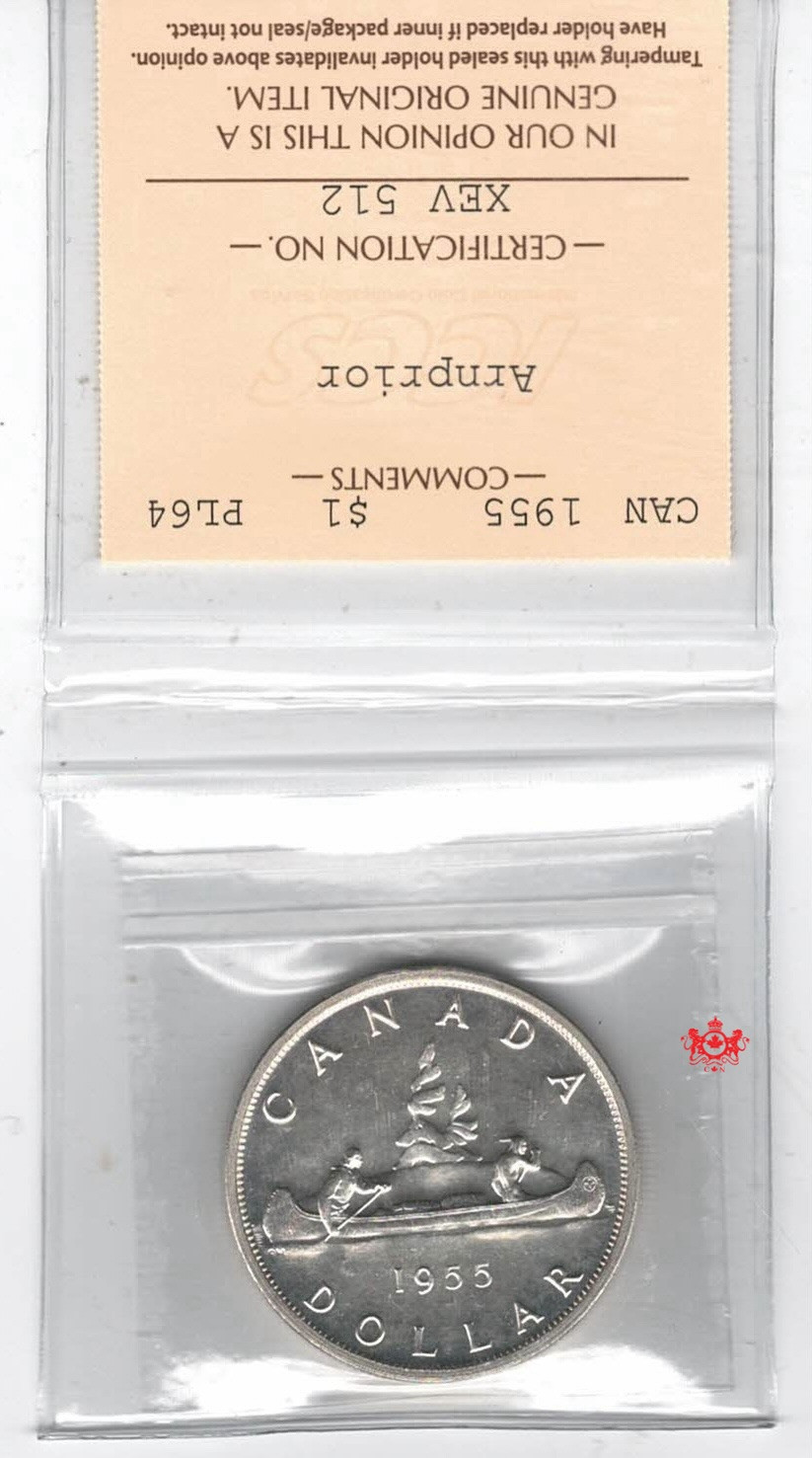1955 Canada 1 Dollar Arnprior - ICCS PL64 - XEV 512