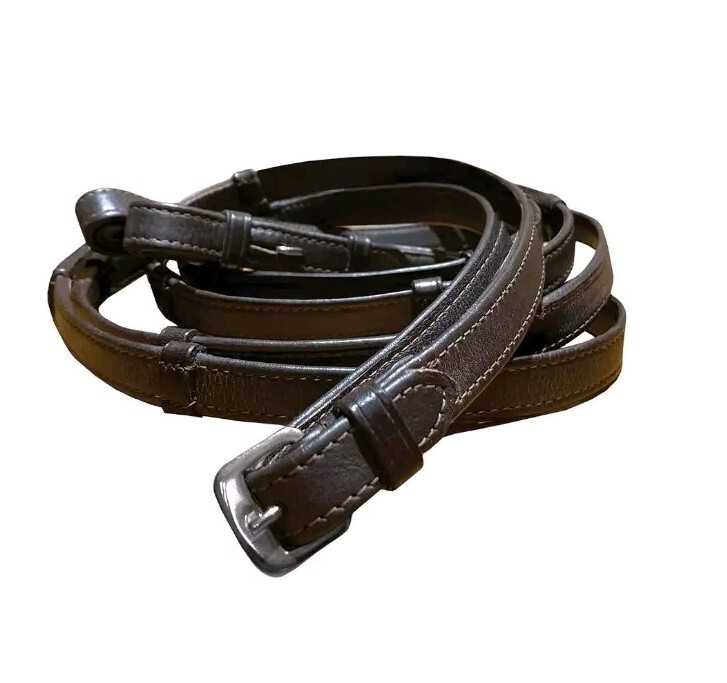 Horse Reins Equetech Brown Leather New