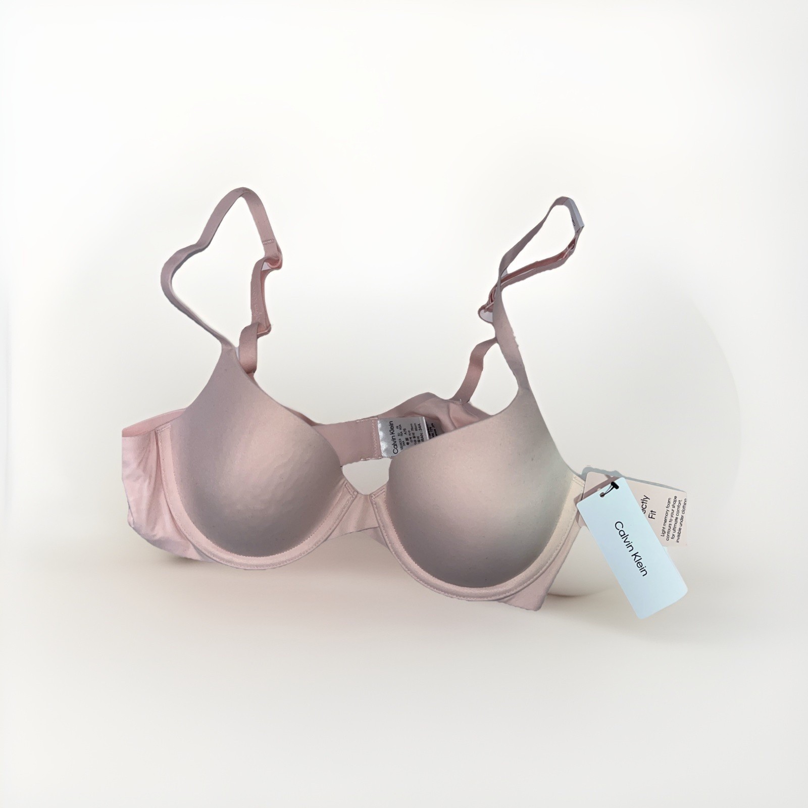 Calvin Klein Perfectly Fit Modern T-Shirt Bra 34A Baby Pink 💕🎀 $48 Price Tag!