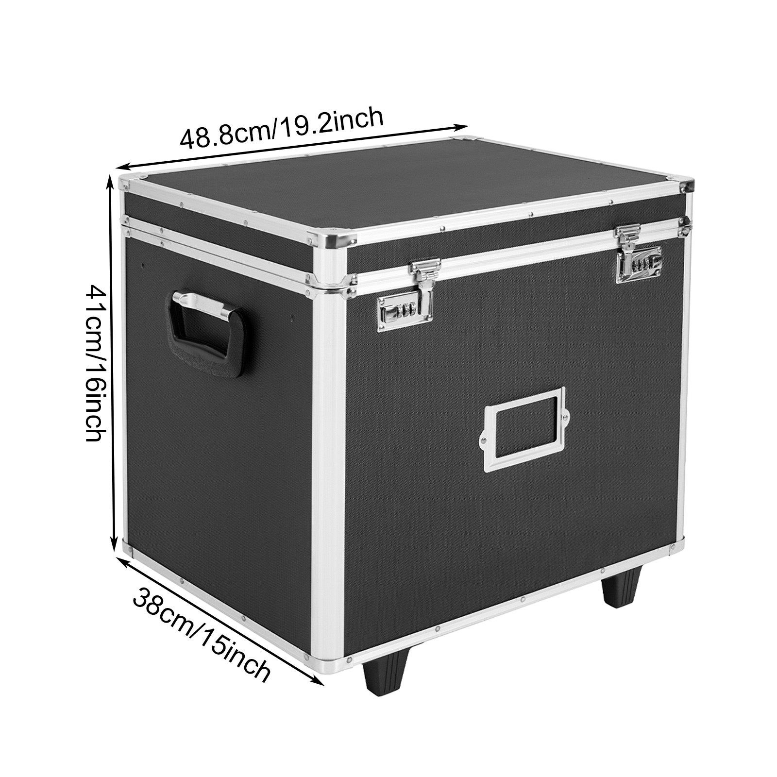 Aluminum Alloy File Lock Box, Hand pull File Case Locking Mobile Business Box