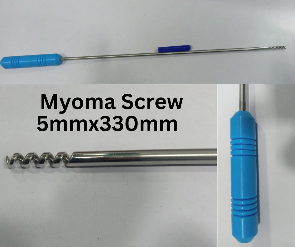 Laparoscopic Myoma Screw Premium Grade Reusable Surgical Instrument 5mm x 330mm