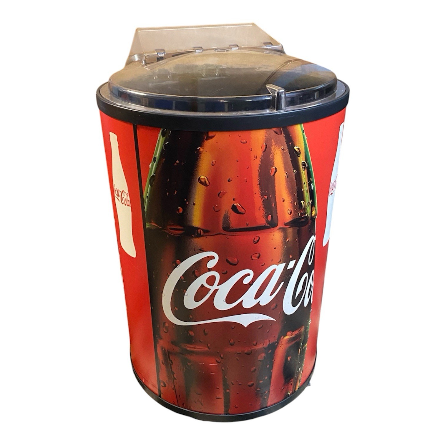 Coca-Cola Rolling Ice Chest Cooler w/ Drain on Wheels Store Display Cooler w/Lid