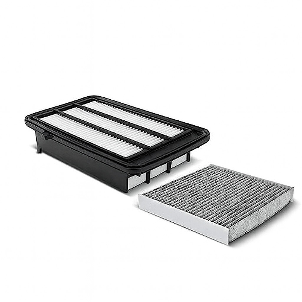 2-PC Engine & Cabin Air Filter with Activated Carbon Compatible with Honda CR