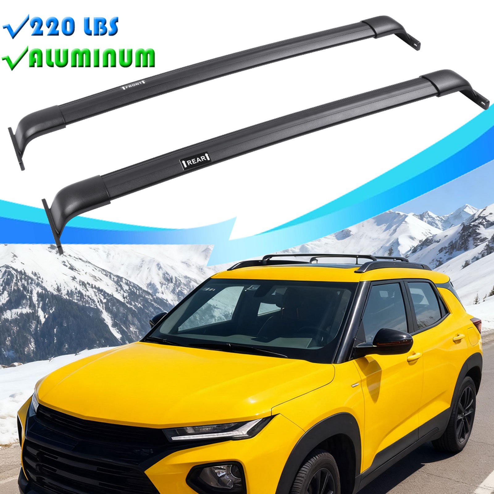 Cross Bars Roof Rack For 2021 - 2026 Chevy Chevrolet Trailblazer Heavy Duty