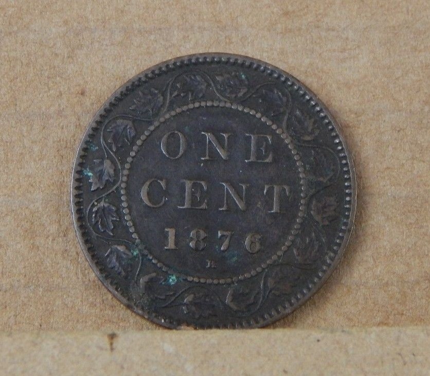 1876 H Canada Large Cent Coin
