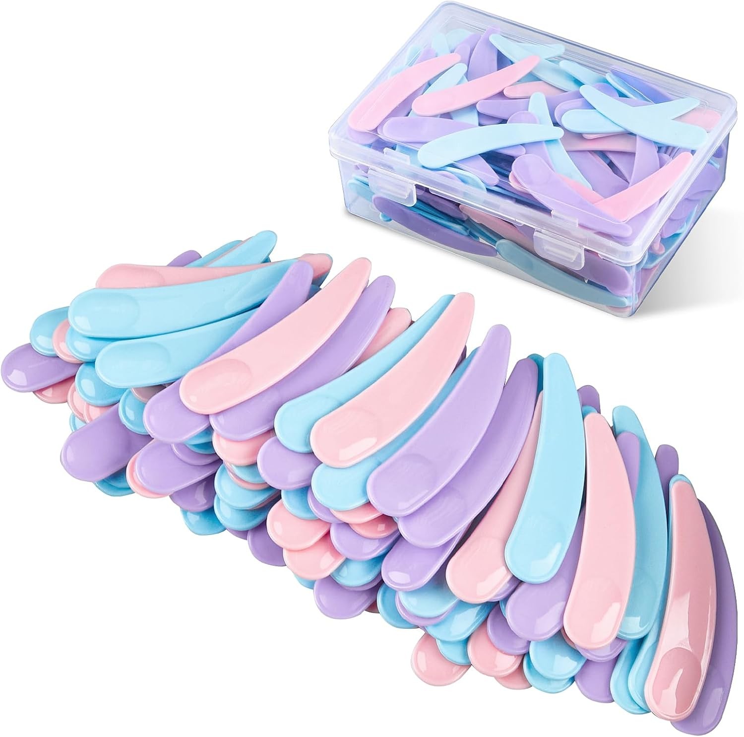 200pcs Mini Spatula for Cosmetics, Bulk Disposable Makeup Spatulas Mini Plastic