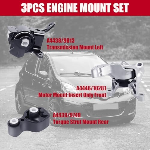 Engine Motor & Transmission Mount Set 3PCS Compatible 2014-2017 Mazda 6 2.5L