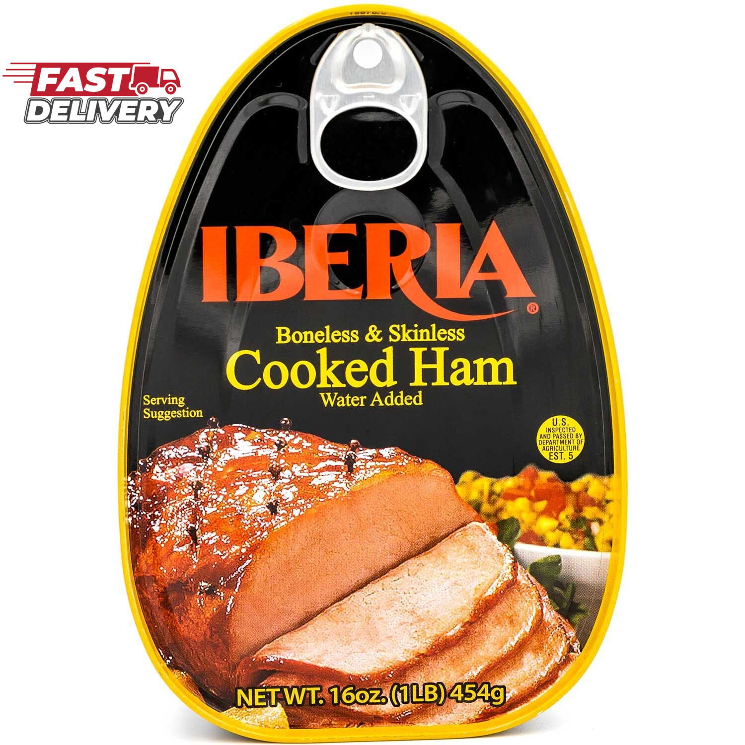 Iberia Boneless & Skinless Cooked Ham, 16 Oz
