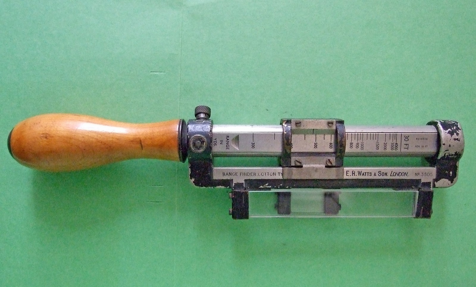 ER Watts & Son Cotton Type Mk II Range Finder No.3505 Broad Arrow STS Marked