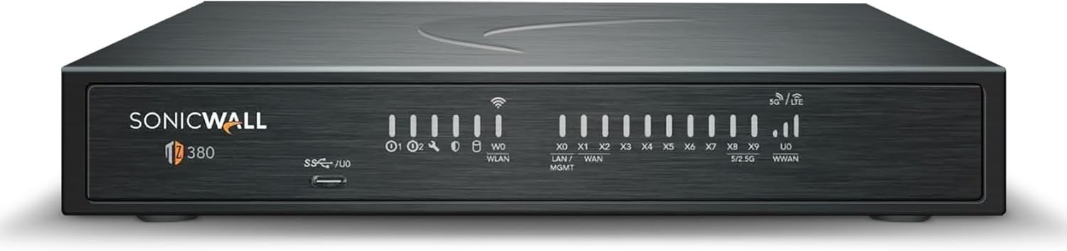 SonicWall TZ380 2YR Advance Edition Network Firewall (03-SSC-6952) - Open Box