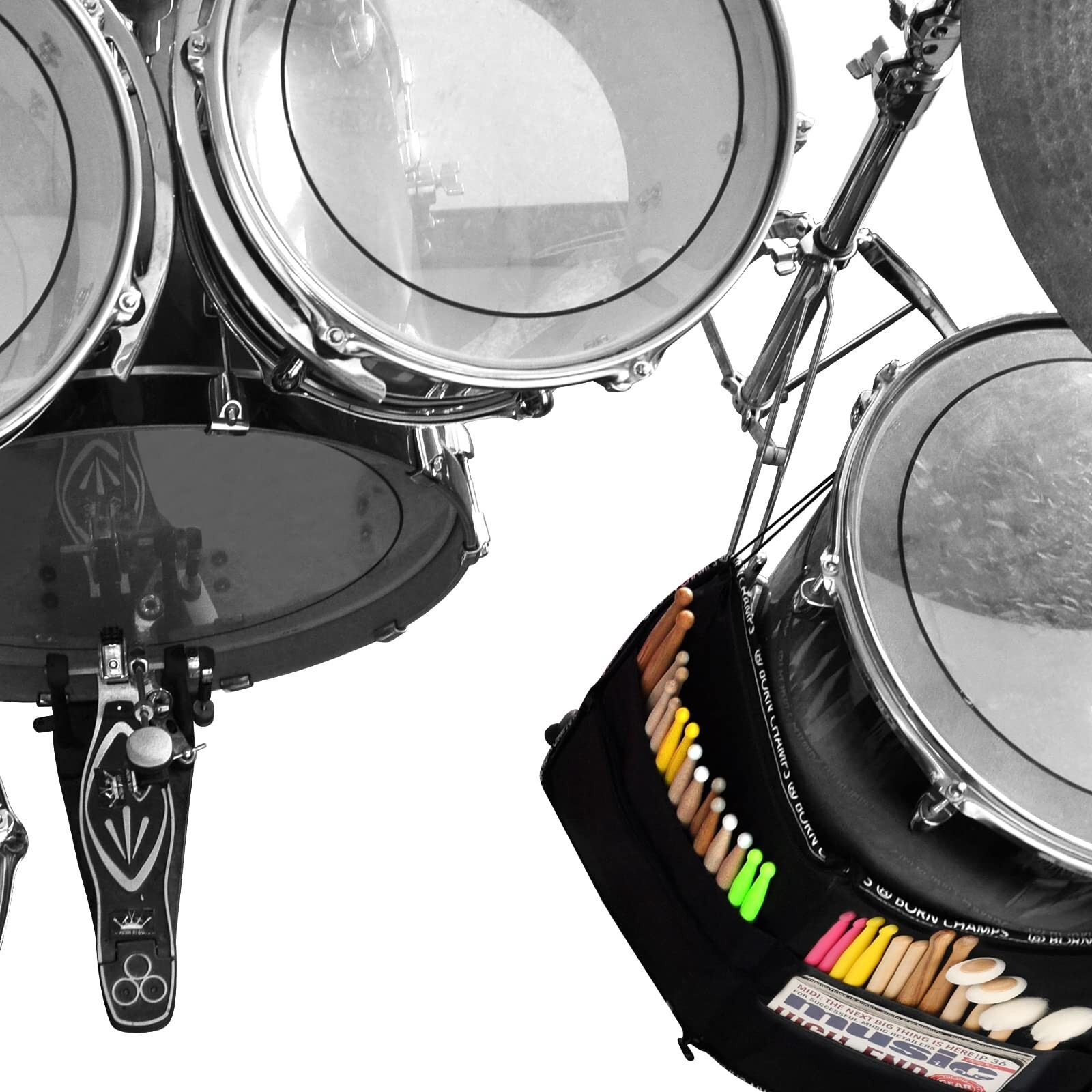 EASTROCK Drum Sticks Bag Drumstick Bag 18.9“*23.2” Large Capacity for Drumsti...