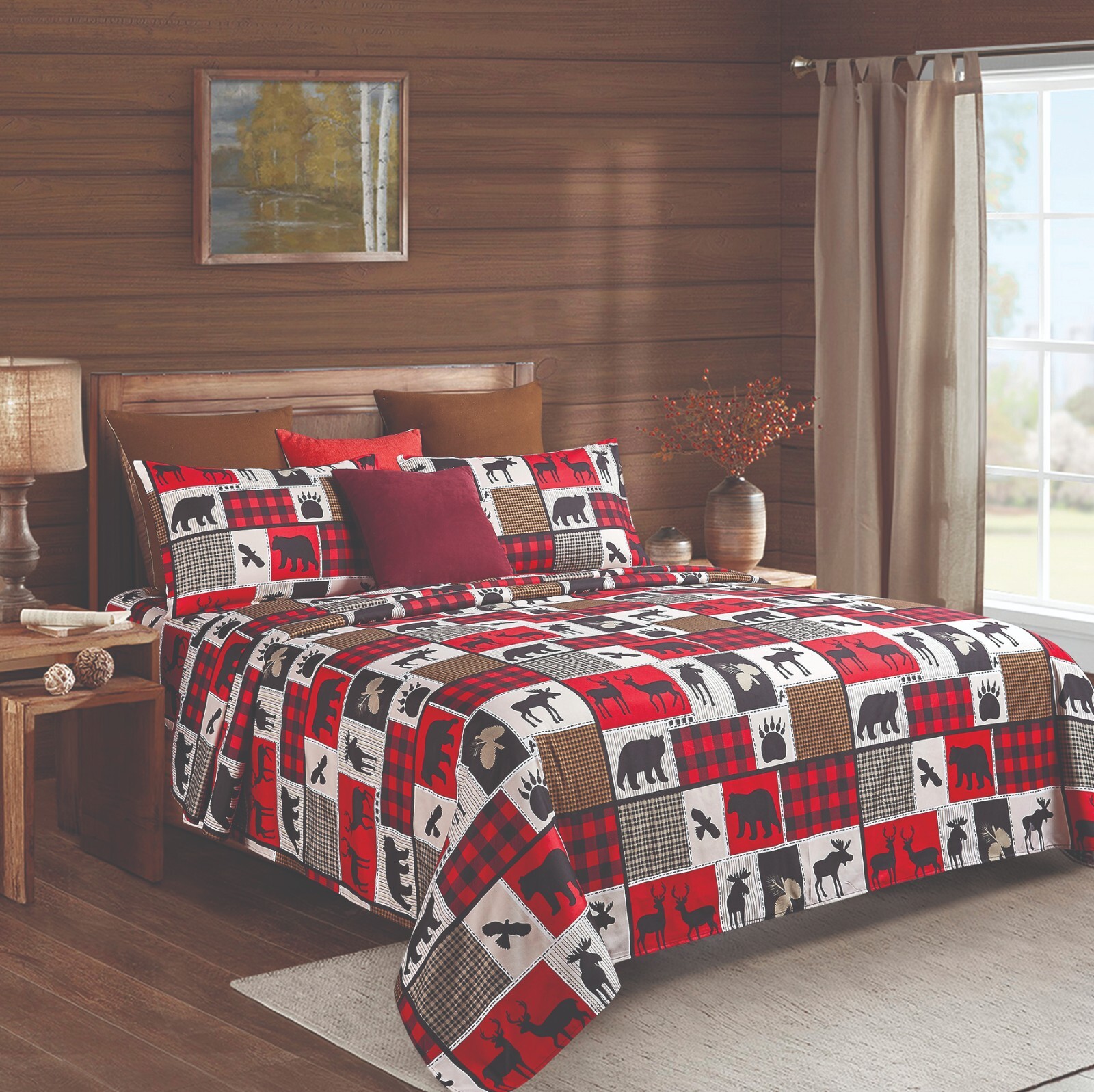 Virah Bella - Lodge Life - 4-Piece Sheet Set