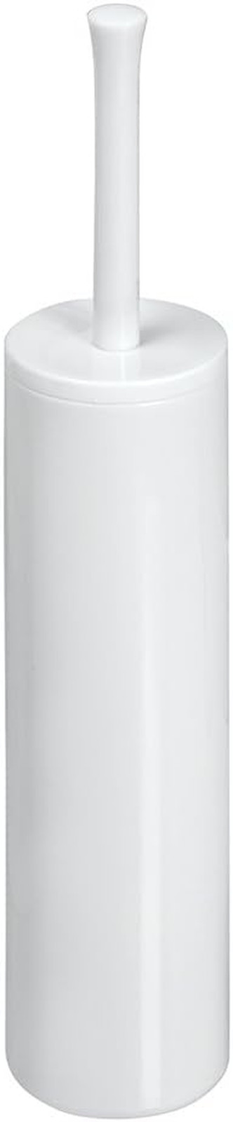 Una Bpa-Free Plastic Toilet Bowl Brush and Holder Set - 3" X 3" X 16.3", White