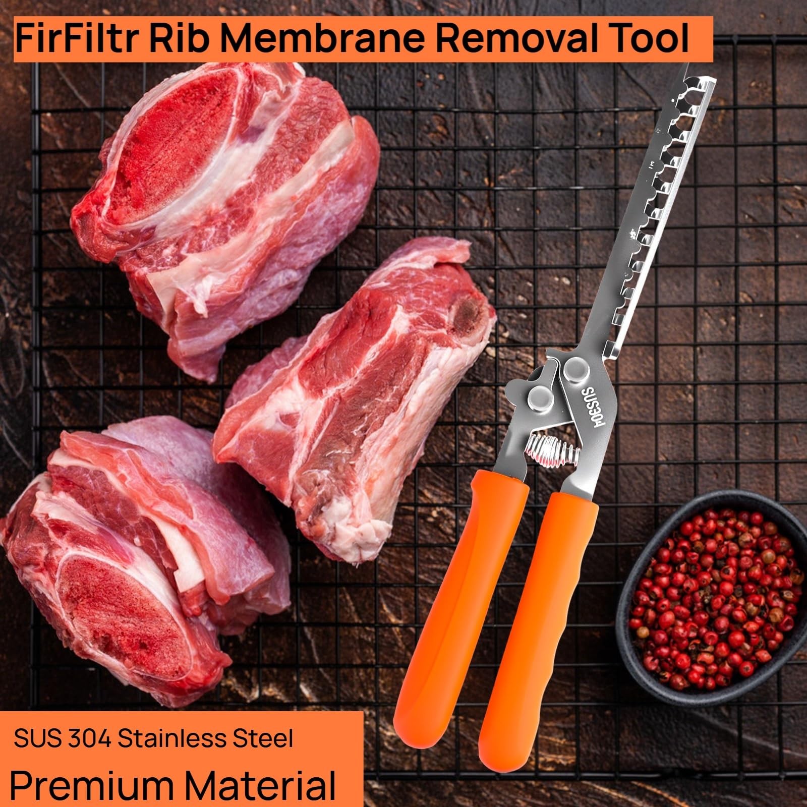 Rib Prep Tool Pro,304 Stainless Steel Rib Membrane Removal Tool,Professional ...