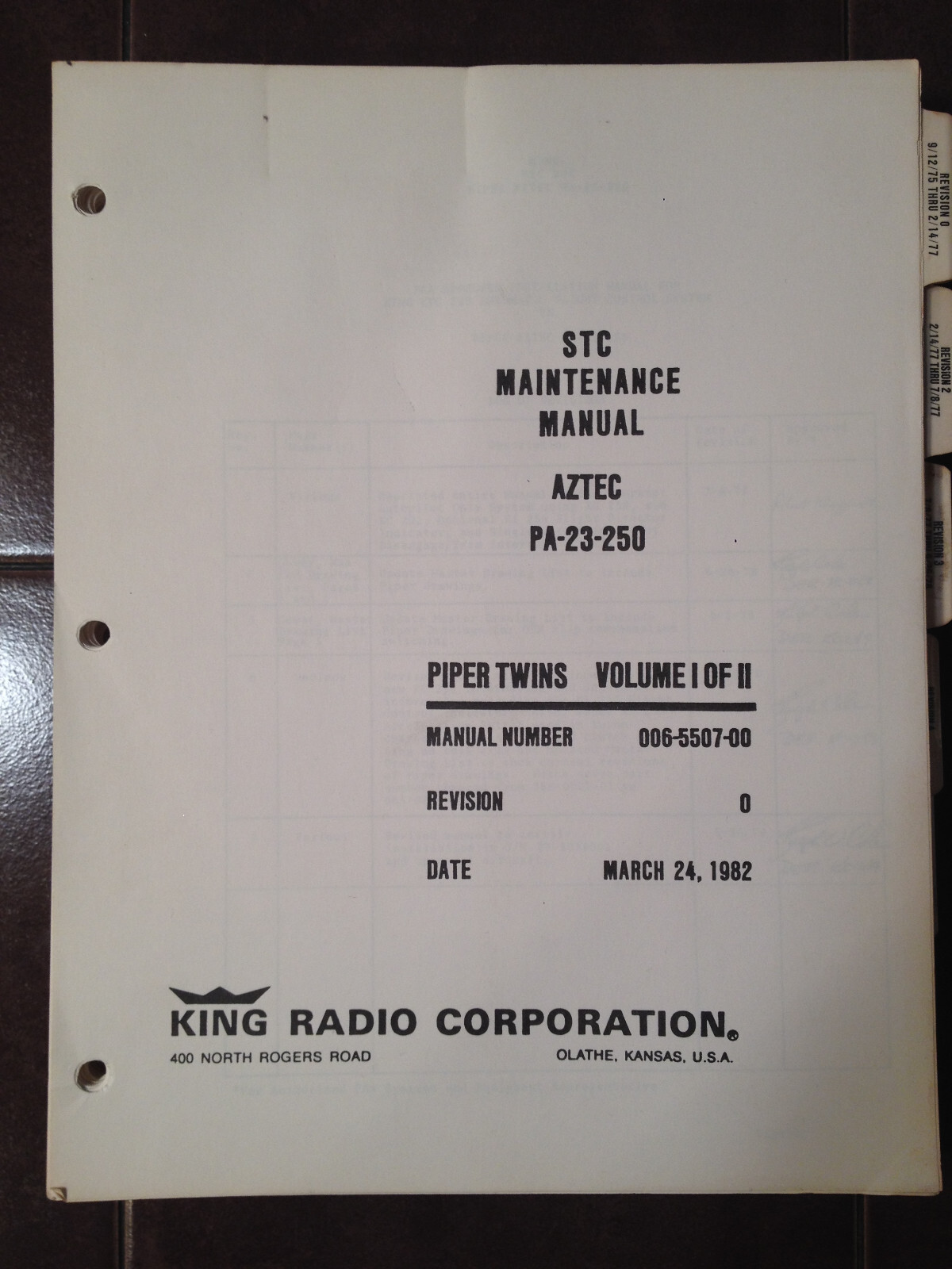 KFC 200 in Piper Aztec PA-23-250 STC Service Manual