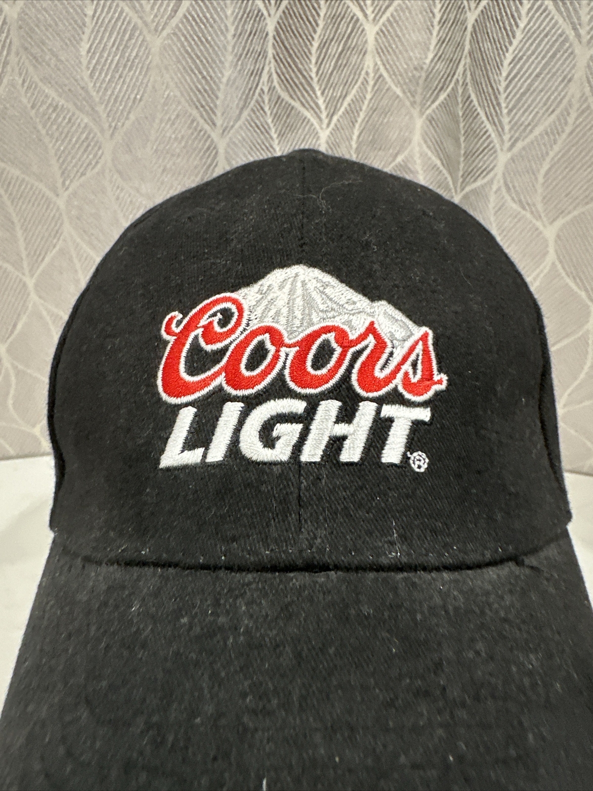 Coors Light Hook and Loop Strap Black Hat
