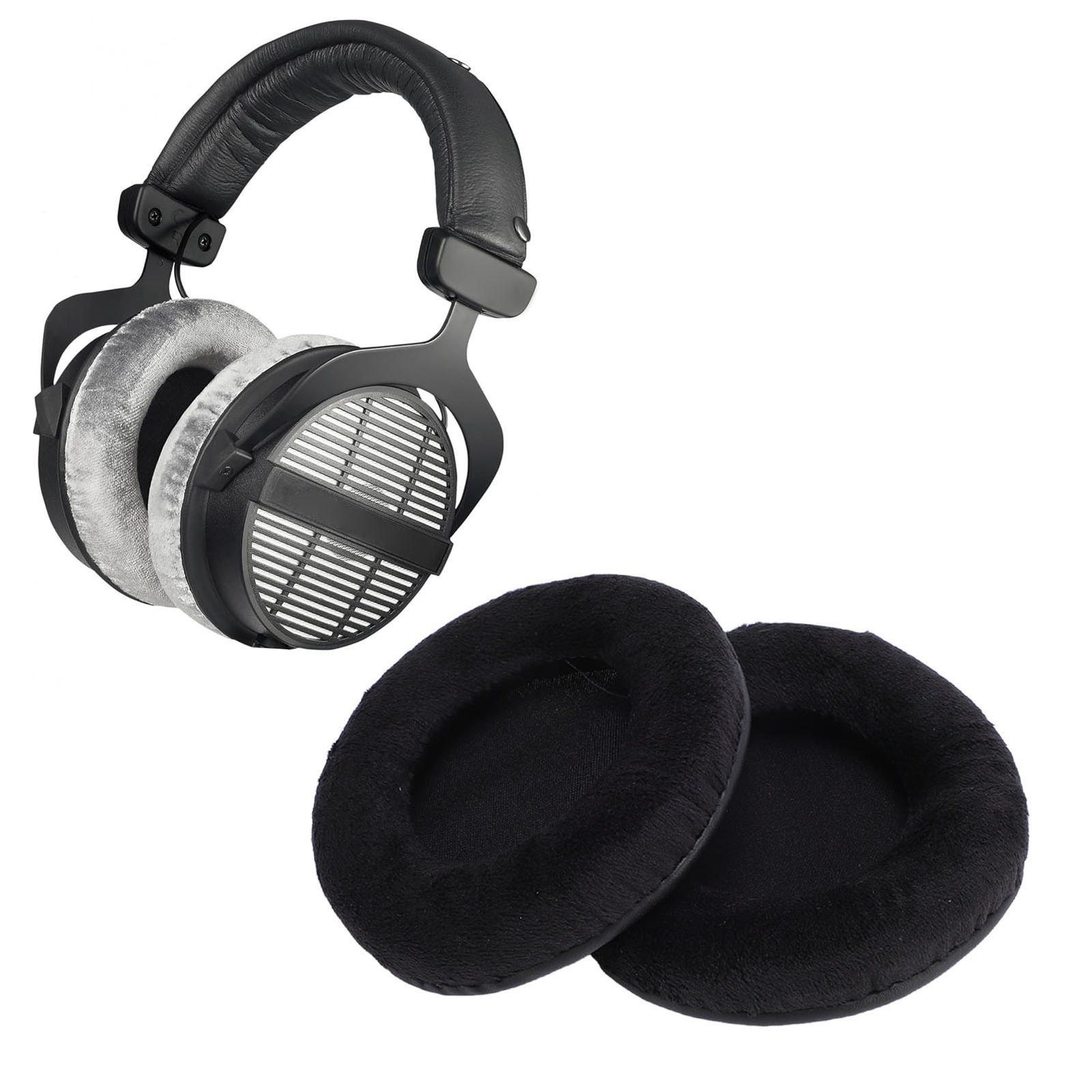 4 Pcs 100mm Headphone Earpads Velvet Sponge Replacement Ear Cushions for DT440
