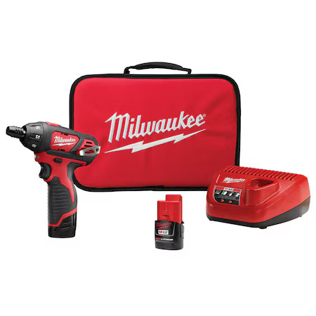 Milwaukee Tool 2401-22 M12 1/4" Hex Screwdriver, (2) Cp 1.5 Batteries, M12