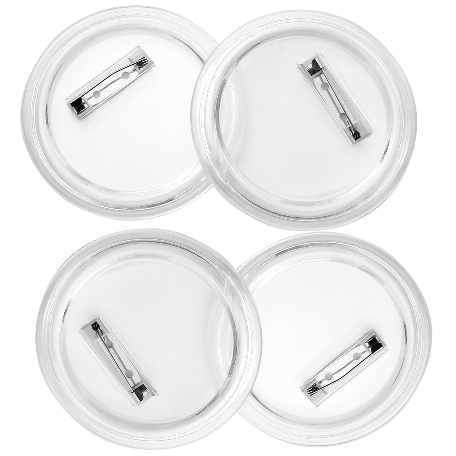 SOVNSG 12 Pack 3 inches DIY Clear Button Pins,Acrylic 12 Pcs,