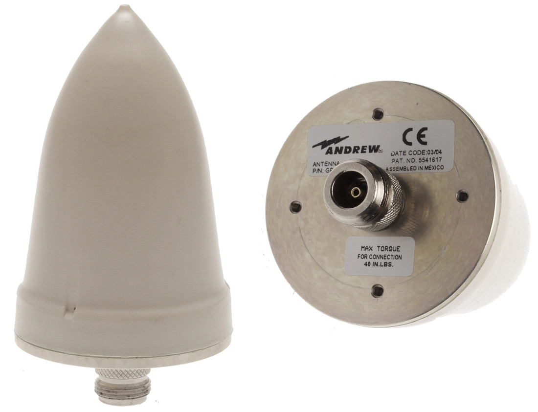 Andrew GPS-PBW-26N/B 26dB 5V Small 2.5" Dia Antenna Telecom Timing N Conn Lucent
