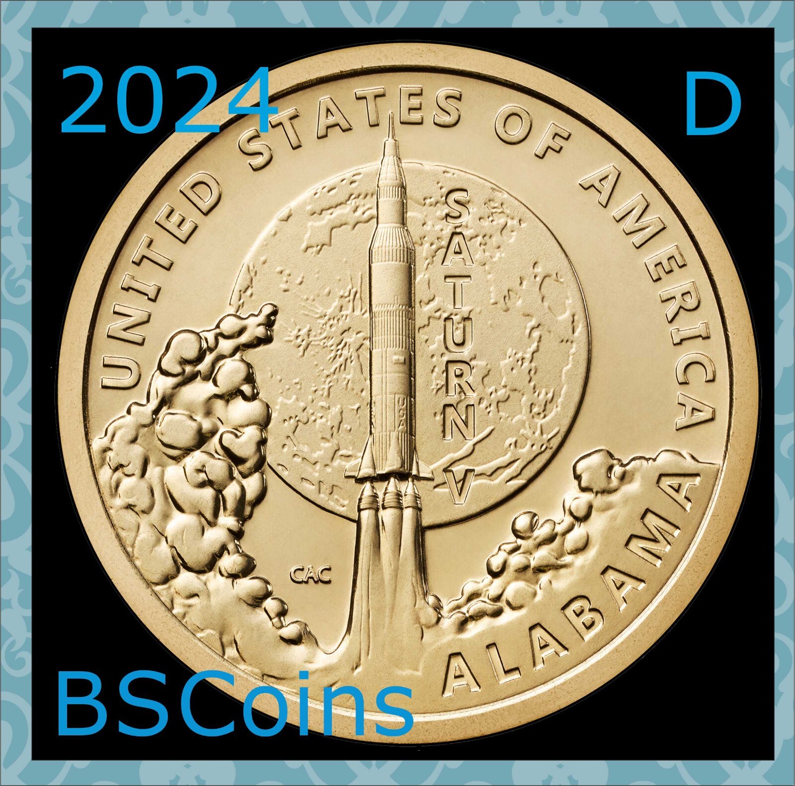 2024 D American Innovations Saturn V - AL Dollar - ONE Coin - FREE Ship TODAY!!