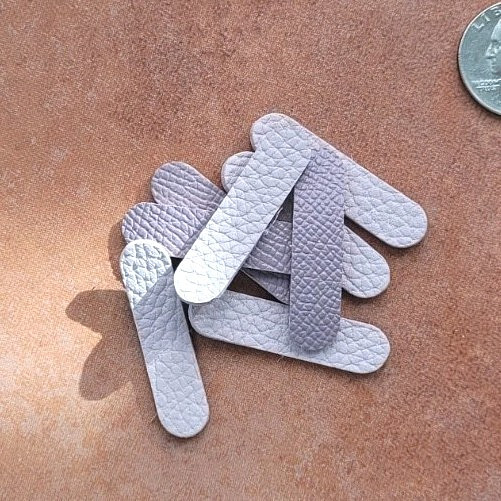 1.5" Leather Oval Earring Connectors 8 Piece Bundle 2-Side Pink/Lav DIY Jewelry