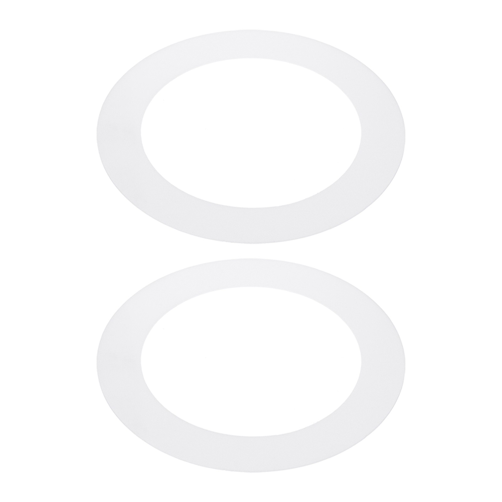 2Pcs 5.9" ID 8.1" OD Plastic Trim Ring Translucent Matte White Goof Rings
