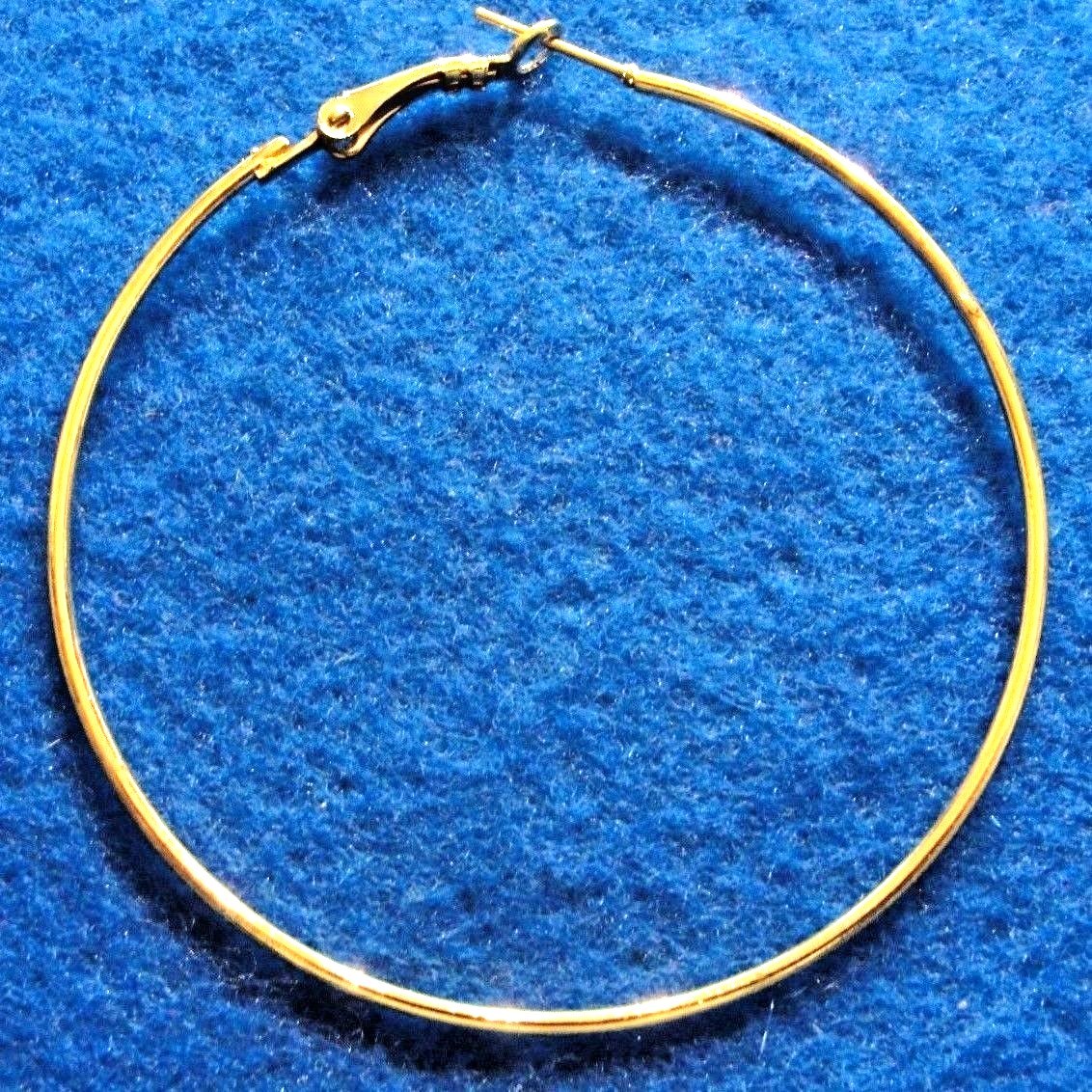 10Pcs. Lg.Gold-Plated Earring HOOPS 60mm 2-3/8"  Hooks Tibetan Findings EH04