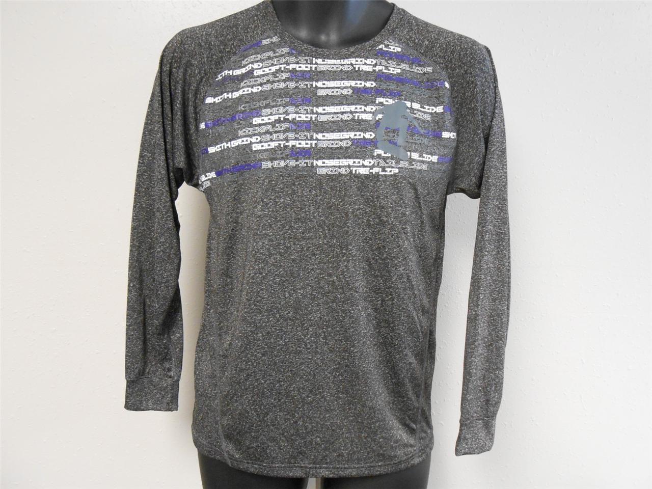 NEW-MENDED Maloof Skate  SKATER Long Sleeve Compression Shirt Youth Medium 10/12