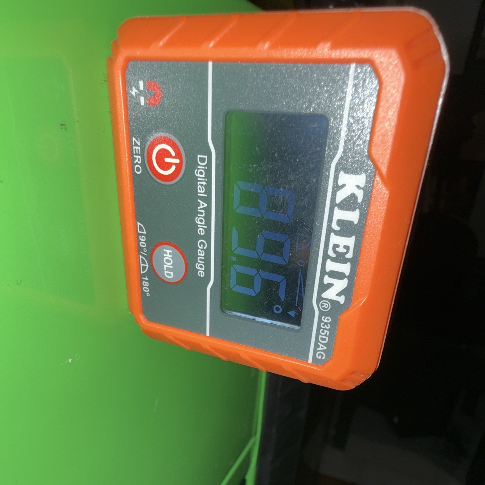 Klein Tools 935DAG Digital Angle Gauge Level Magnetic Hold Function Orange