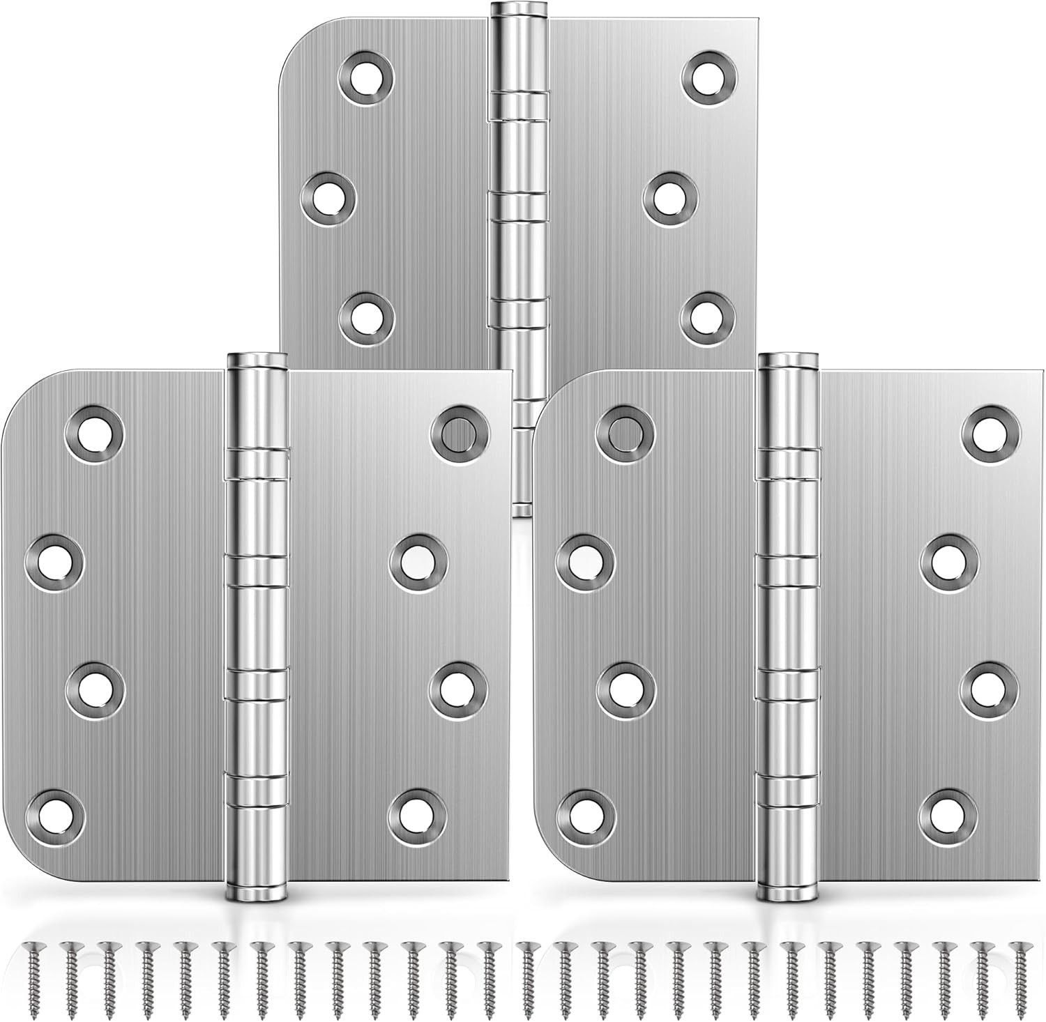 3 Pack 4x4 Inch Stainless Steel Door Hinges for Interior Exterior Doors