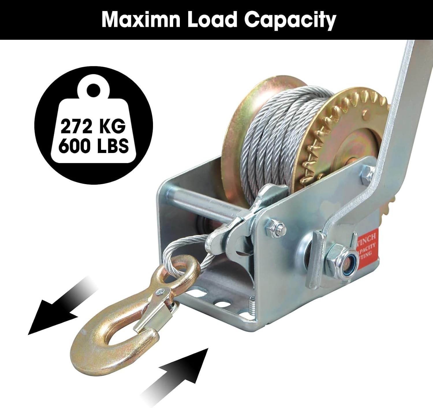 Lightweight Hand Winch with High Capacity for Lifting and Pulling Tasks