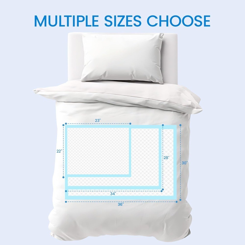Super Absorbent 6-Layer Disposable Underpads 30x36 Inch, Extra Large Leakproof