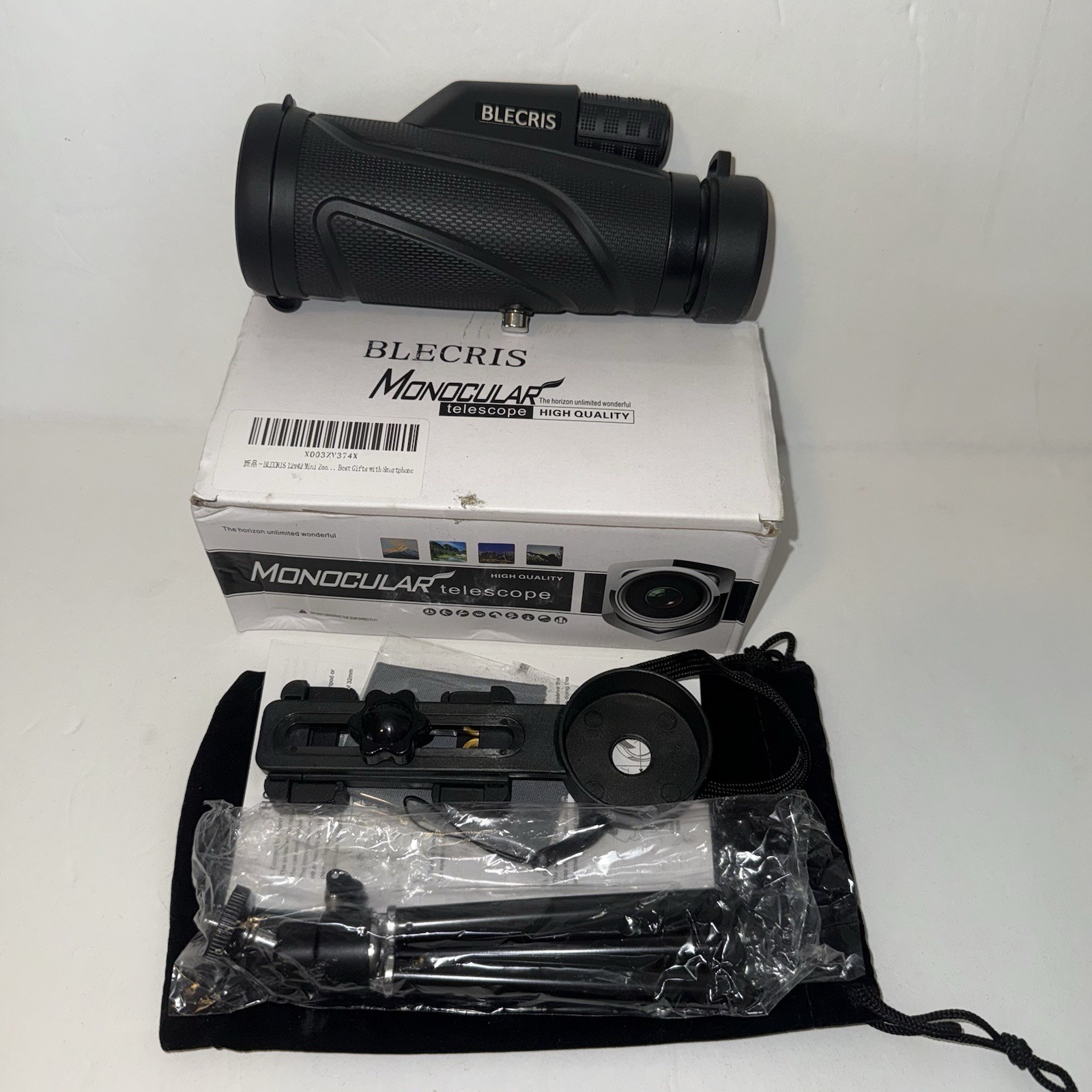 New 12X42 Monocular Telescope with Tripod High Quality