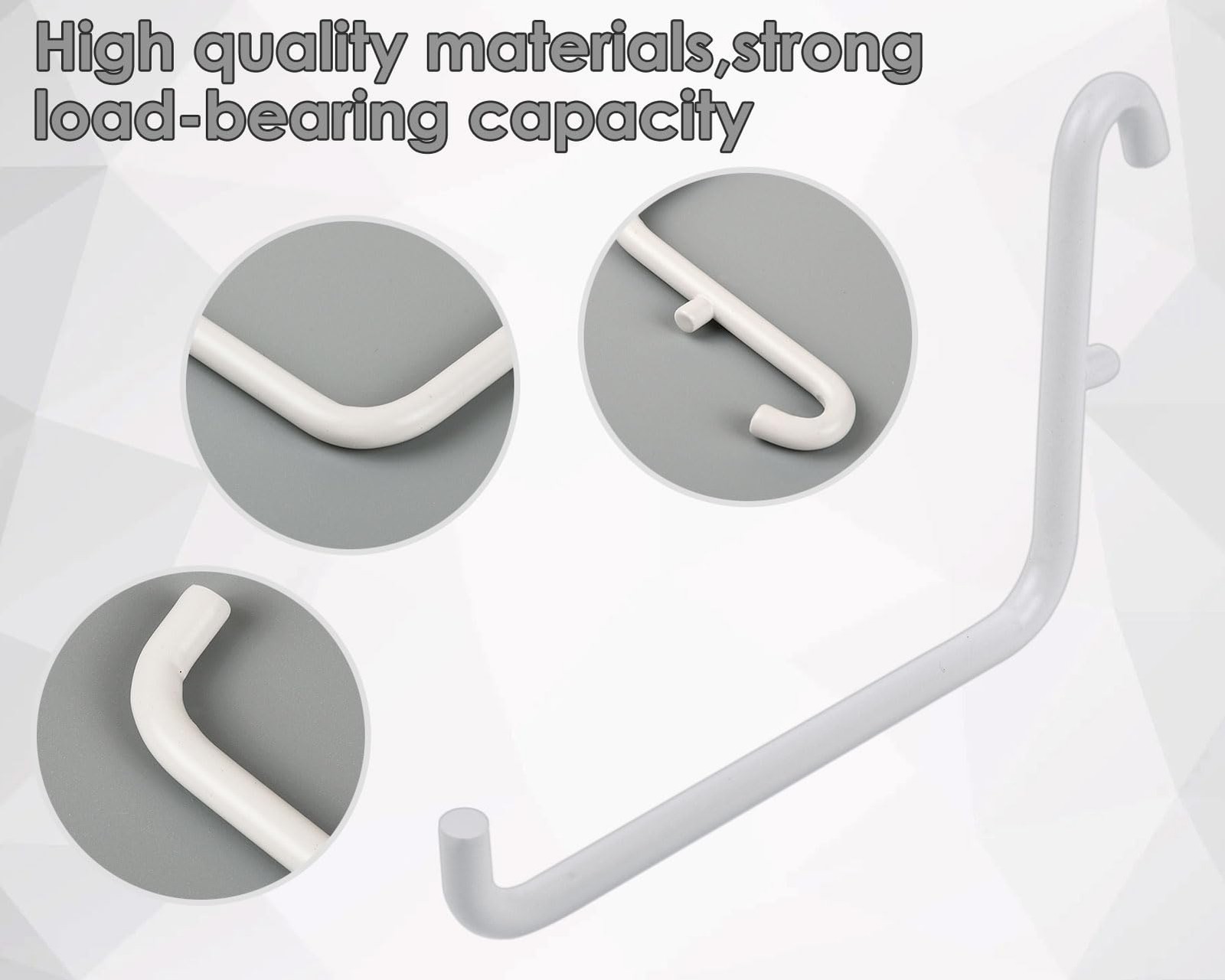 coiyie Pegboard Hooks Compatible with IKEA Skadis 12 Pack White