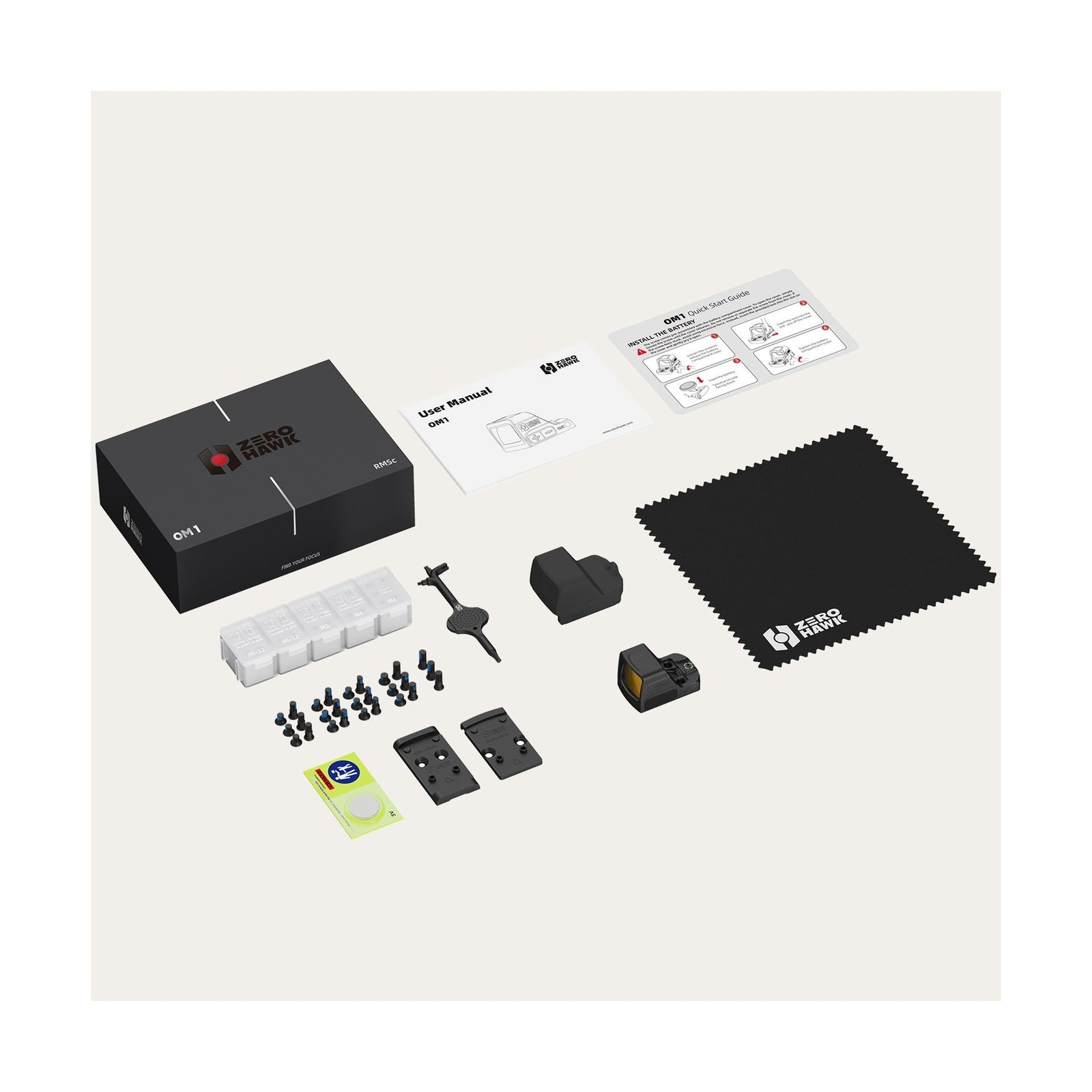 OM1 Red Dot Sight, 2 & 32 MOA Multi Reticle System Micro Reflex Sight f...