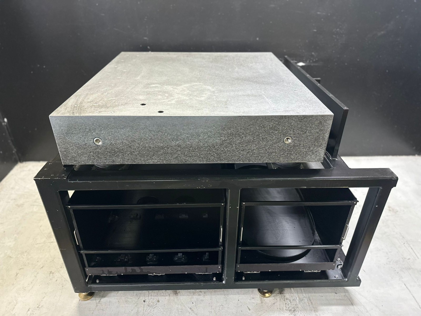 USED Granite Surface Table  on Heavy Duty Steel Leveling Stand