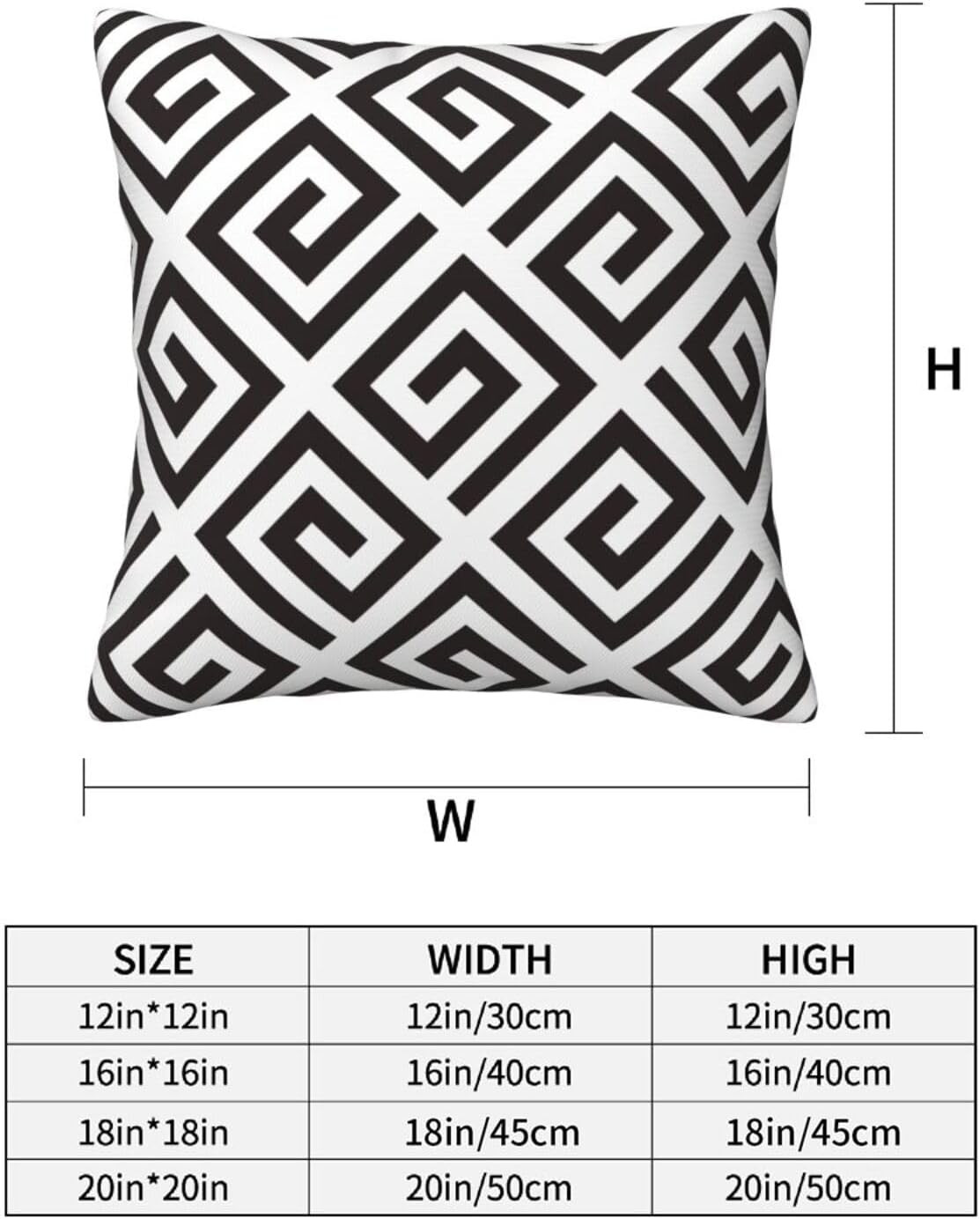 Modern Abstract Black and White Pillow Covers 18X18 in Couch Pillow Case Sets of