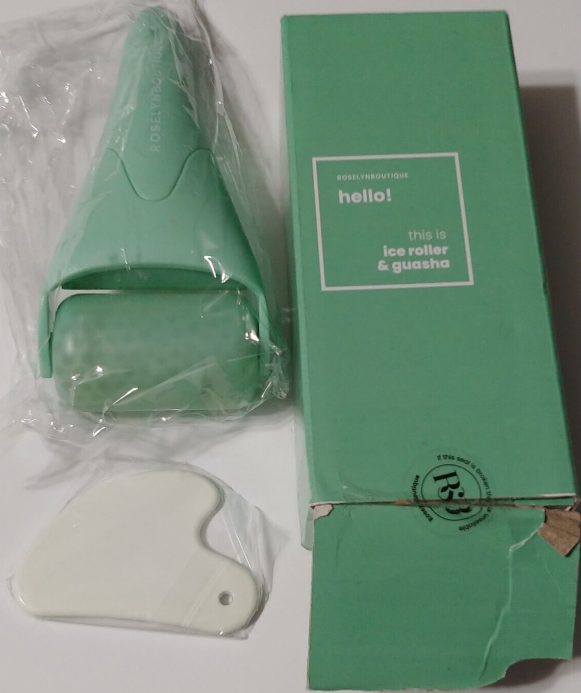 Ice Roller and Guasha Facial Tools Skin Care Oily Dry Skin Puffiness  Lg. Pores