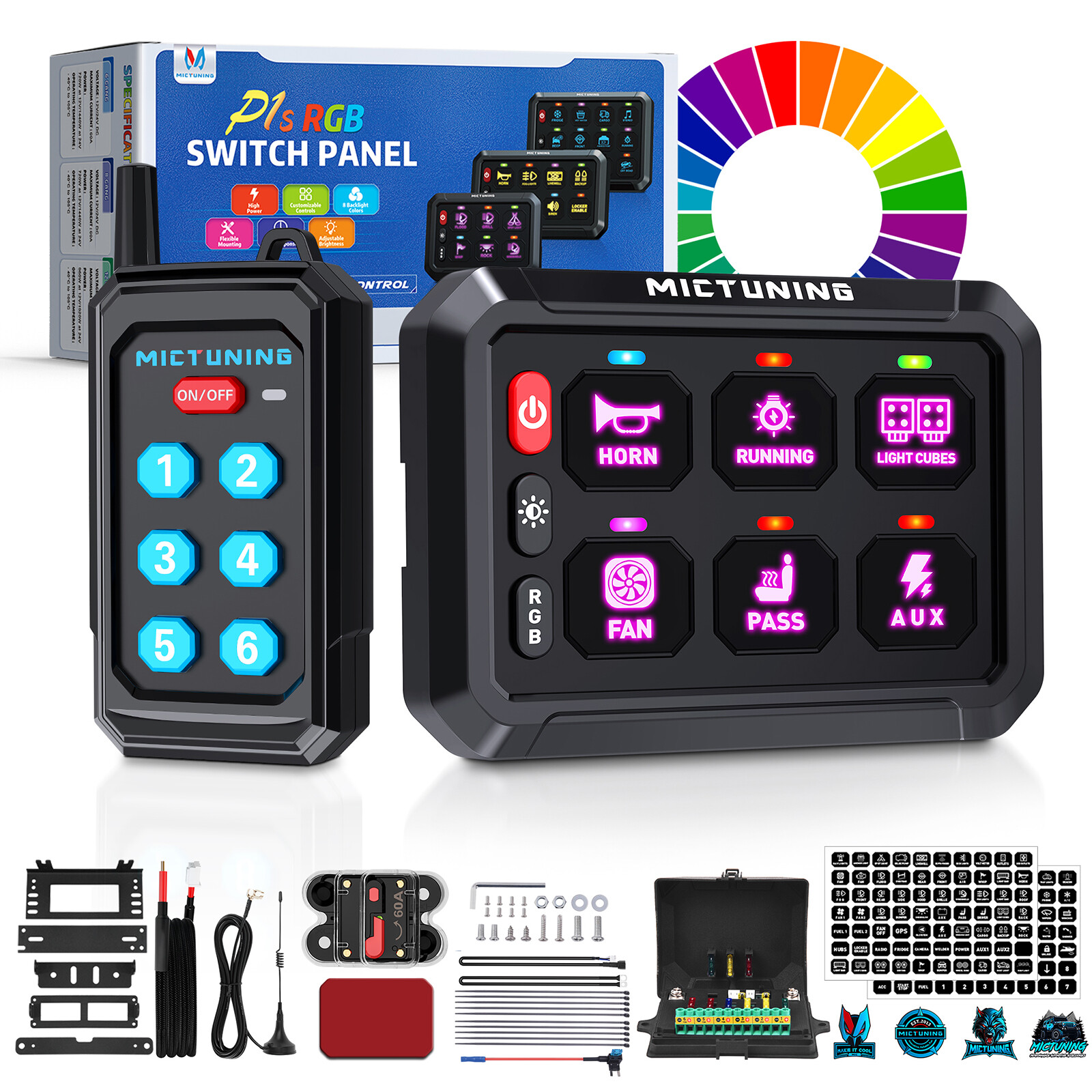 P1Y Switch Panel APP / Wireless Control LED Multifunctional Circuit Relay System