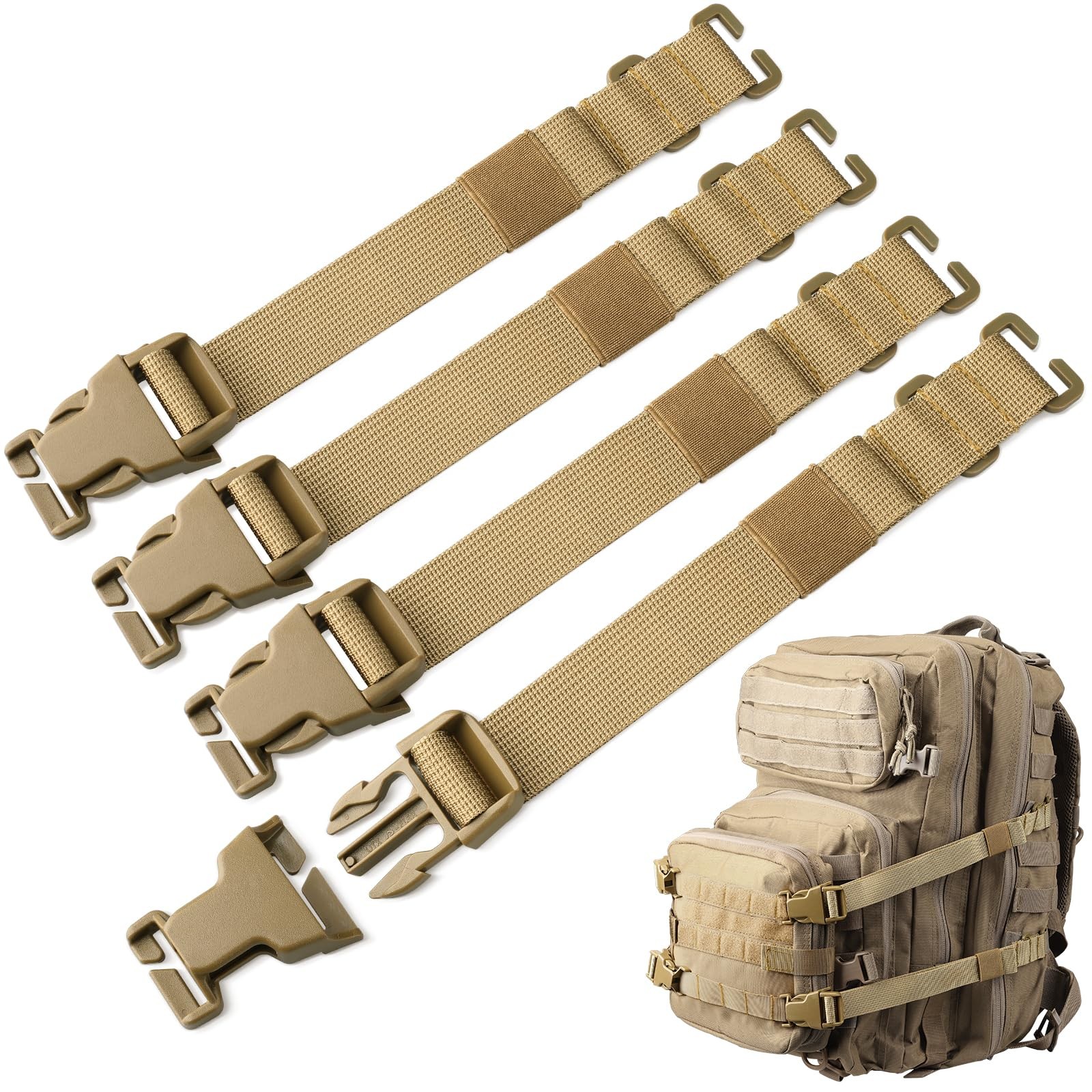 Molle Backpack Straps Tactical Rush Tier System Molle Attachment for Tactical...