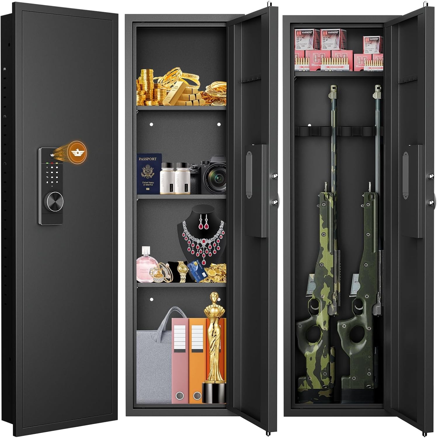 Secondhand 53.15" Wall Safe Between the Studs Digital Hidden Safe with Alarm