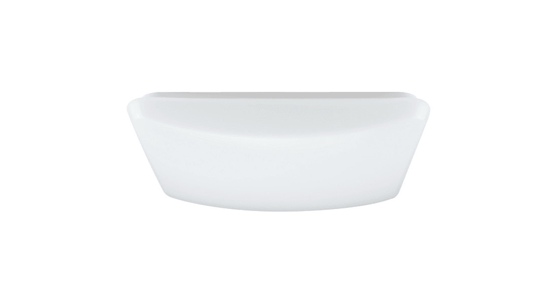 14 in. Square Low-Profile White Integrated LED Flush Mount