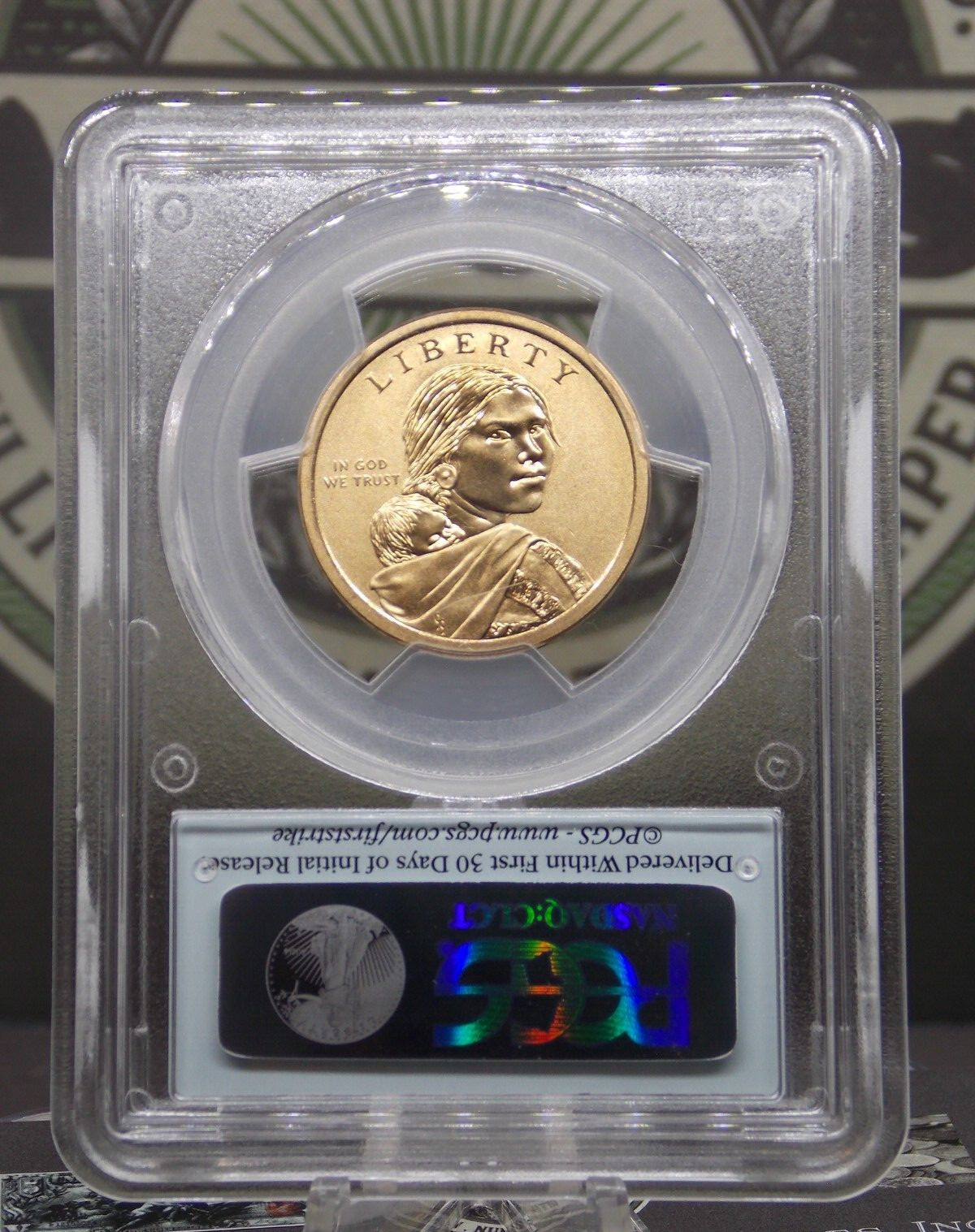 2014 "D" Native American Dollar Enhanced Position (A) $1 PCGS MS69 #VAR FS ECC&C