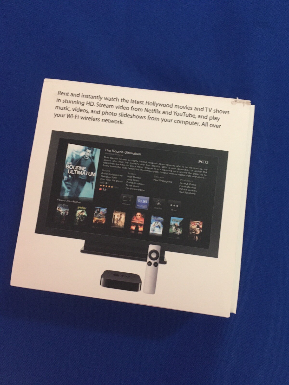 Apple TV Wireless MC572LL/A EMPTY Box See Pics